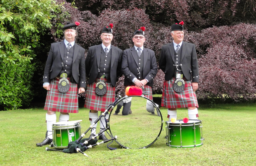Pipe Band in Field